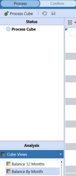 Suppression setting visible (Before processing Cube)