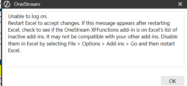 Excel Add-in compatability in version 8.4 | OneStream Community