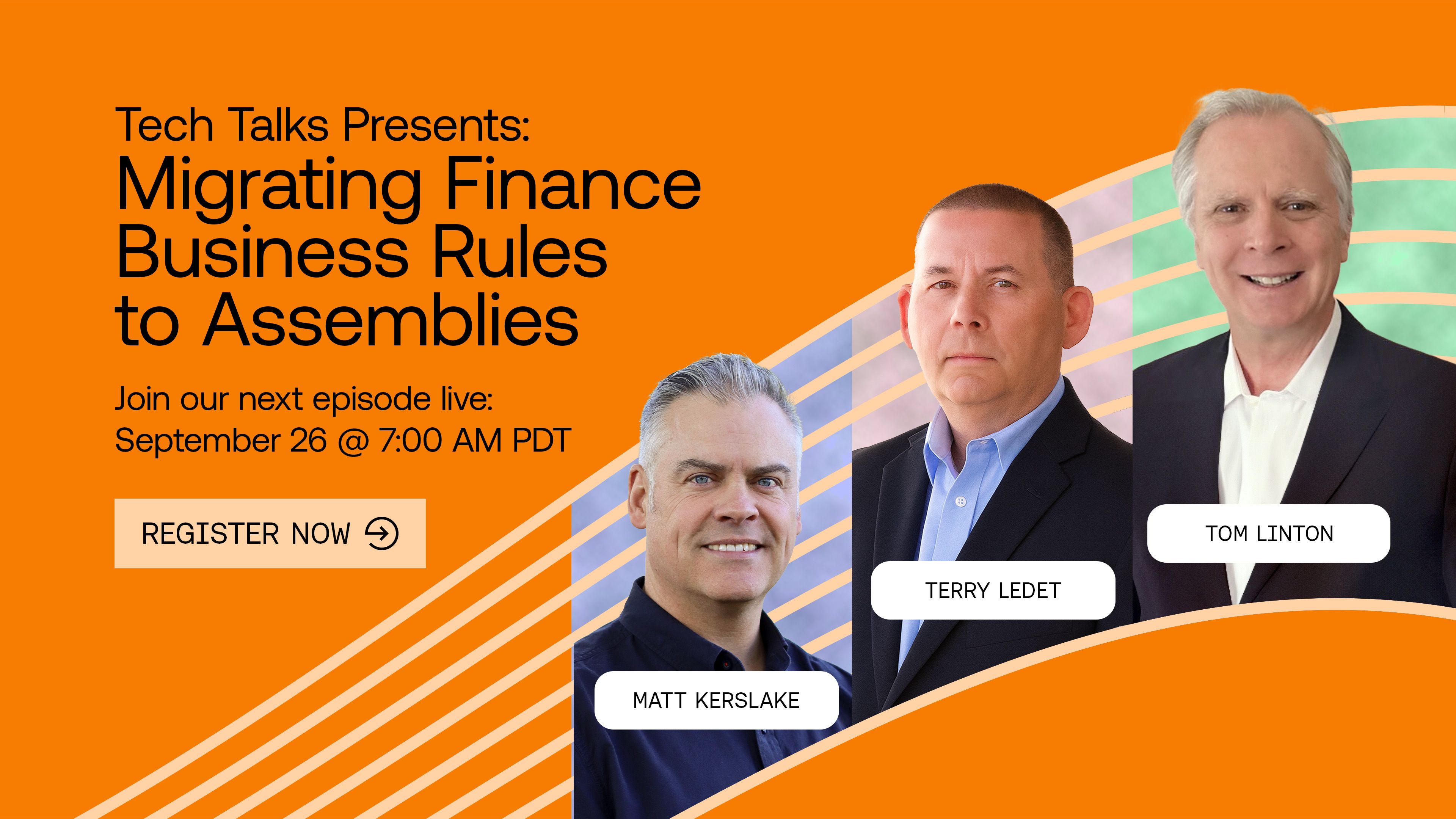 Register now for Tech Talks: Migrating Finance Business Rules to