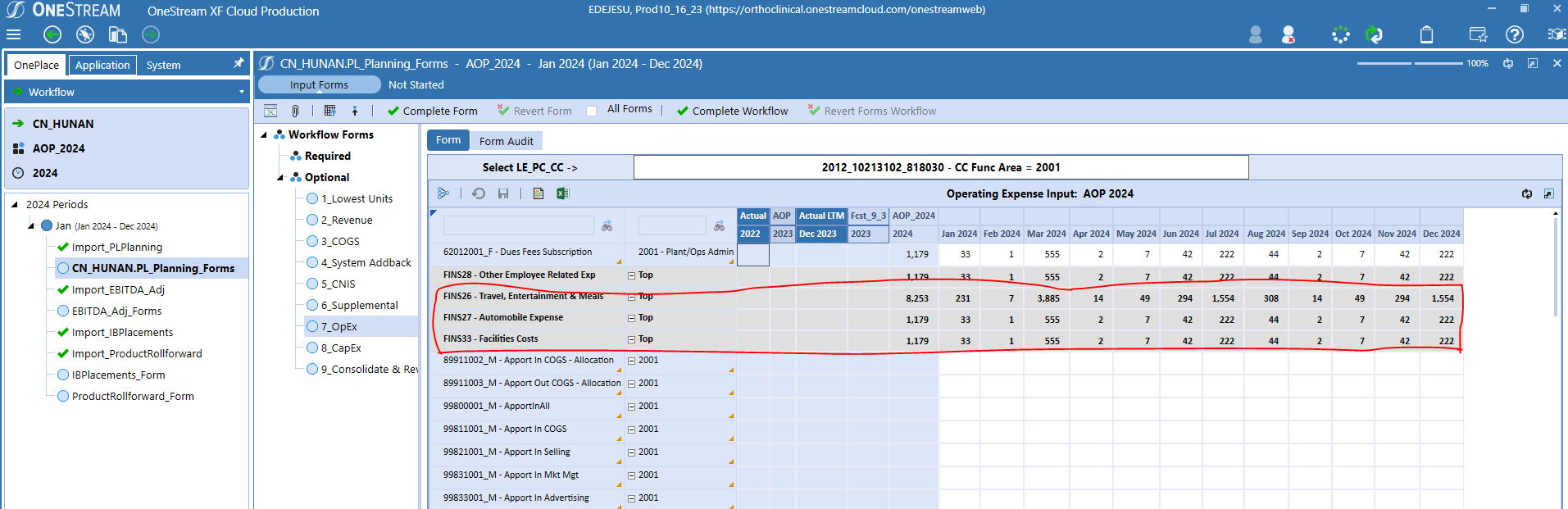 PL Planning Form | OneStream Community